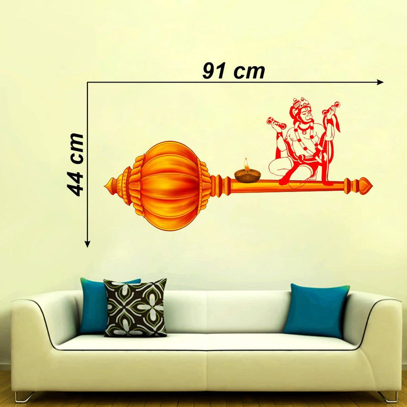 Delight Art Shree Lord Hanuman ji Wall Sticker Size - (91 * 44) cm Model id - (DAMC00977L)