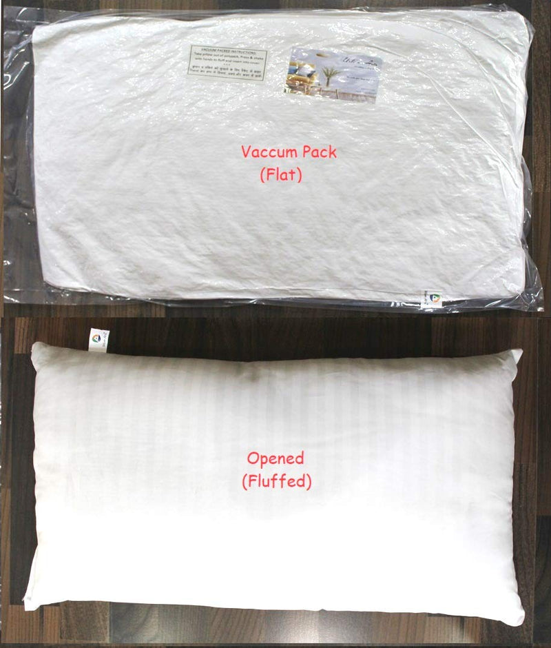 HFI UrbanArts Premium Polyester Fiber Elite Pillows - Pack of 2 Pcs | 16 x 24 Inches | White