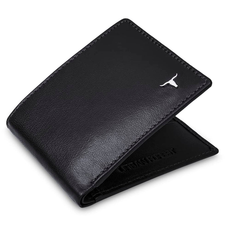 URBAN FOREST George Black Leather Wallet for Men