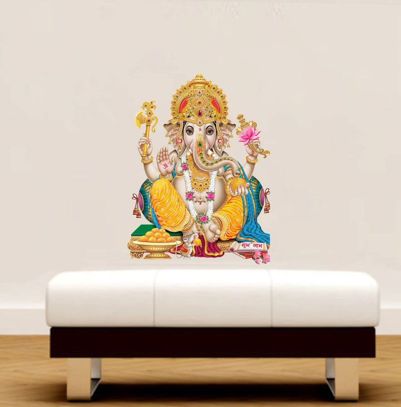 Decor Kraft Ganeshji Wall Sticker & Decal,Size- 53 Cm X 32 Cm,Religious