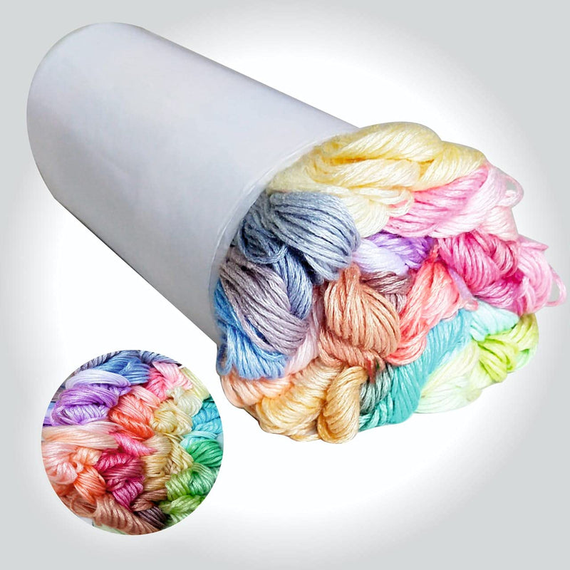 Boss poly® Embroidery Floss Skeins Cross Stitch Thread Friendship Bracelets Crafts Floss Light Shade 50 Colour 50 Pcs Pack