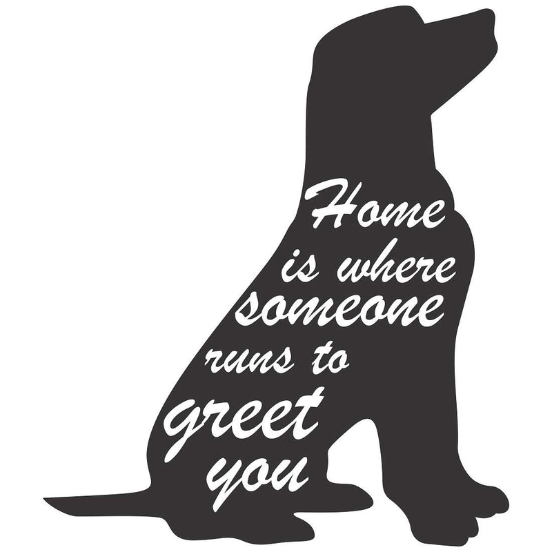 Tuffuk Dog with Quotes Large Vinyl Wallstickers for Home Decorations(50 cm x 60 cm)4TZ263