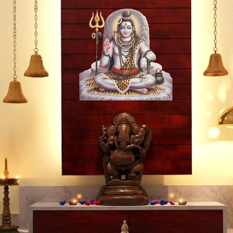 god & god's Lord Shiva Large Self Adhesive Wall Sticker for Home Decoration(Pack of 1)