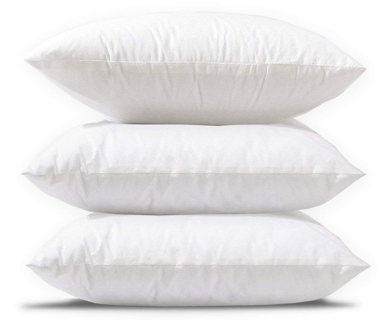 Kuber Industries Microfibre 3 Pieces Cushion Filler Set 16"x16" (White) - CTKTC40733