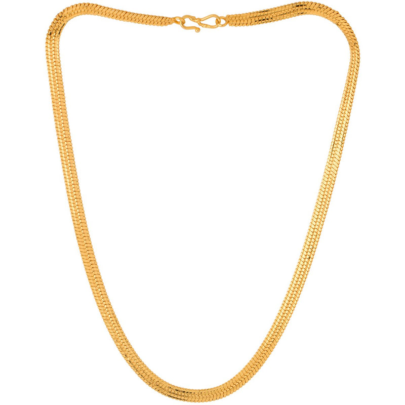 Fashion Frill Gold Plated Long Necklace Jewellery Collection Neck Chain for Men Women Girls Boys Wedding Jewelry