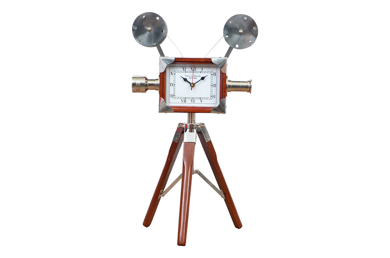 Haridwar spl Wood.Love Home Collection Table Clock with Wooden Tripod Stand.