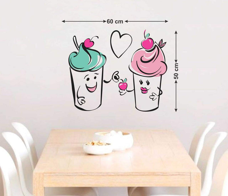 Tuffuk Ice-Cup Large Vinyl Wallstickers for Home Decorations(60 cm x 50 cm)5TZ034