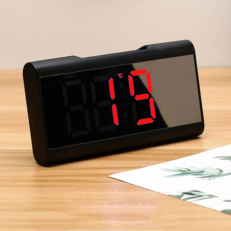 Digital Clock, Desk Clock USB Charging for Bedroom for Office for Home(red)