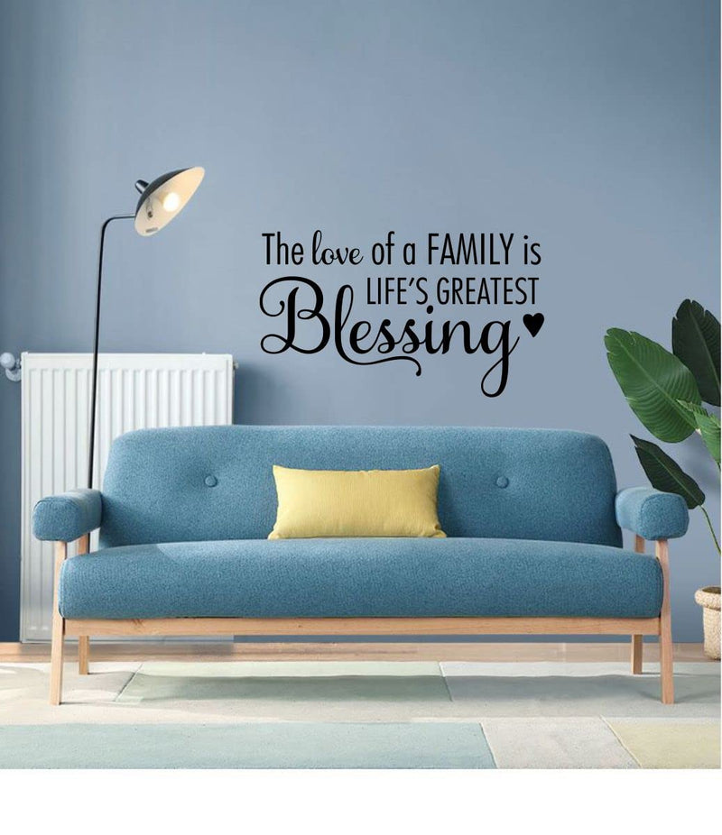 Decor Kraft The Love of a Family Life's Greatest Blessing Wall Sticker & Decal,Size- 58 Cm X 28 Cm,Quotes