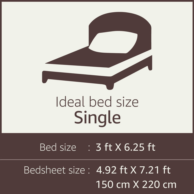 STARNSTYLE 144 TC Glace Cotton Single Bedsheets with Pillow Covers Cotton Combo of 2 II Set of 2 Single bedsheet with 2 Pillow Covers Breathable & Wrinkle Free Design 35