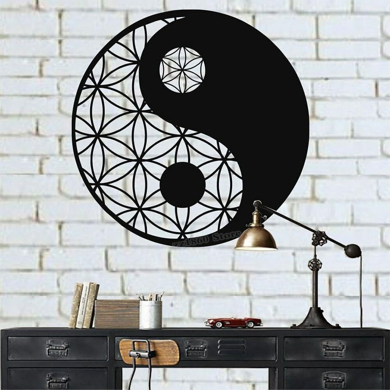 GADGETS WRAP Vinyl Yin Yang Wall Decal Black