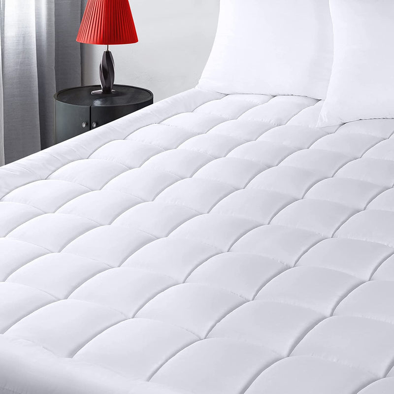 Divine Casa 500 GSM Microfiber Super Soft King Size Bed Mattress Padding/Topper for Comfortable for Better Sleep - White (72x78inch) 6ft X 6.5ft