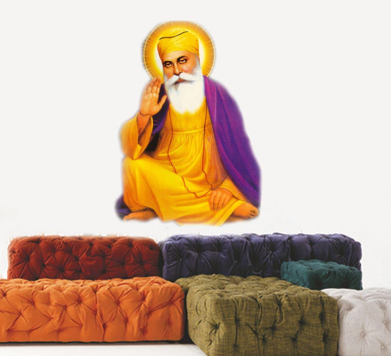 Decor Kraft Gurunanak ji Wall Sticker & Decal,Size- 55 Cm X 32 Cm,Religious