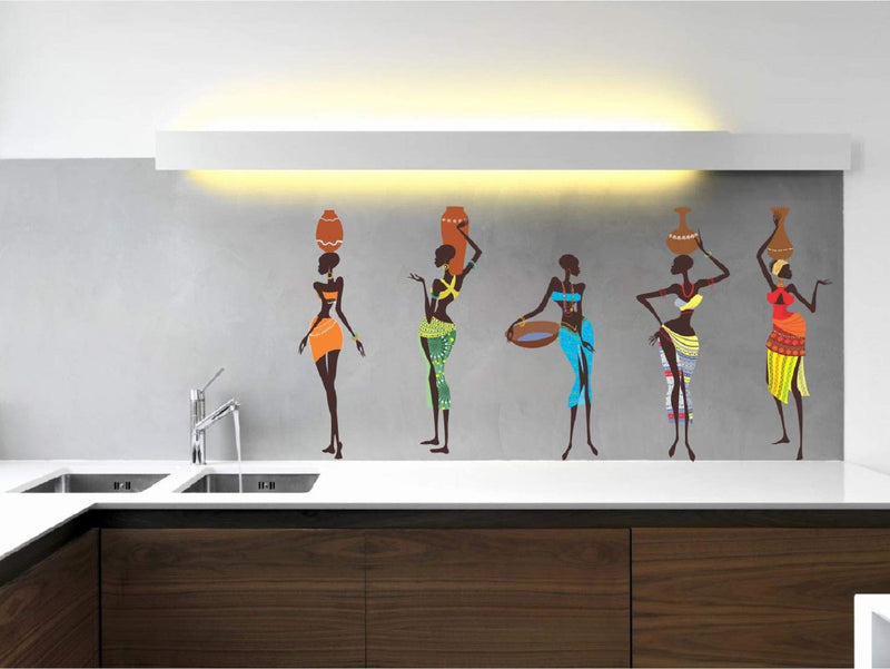 Walltech African Lady Wall Sticker| Beautiful Design Wall Decoration Sticker