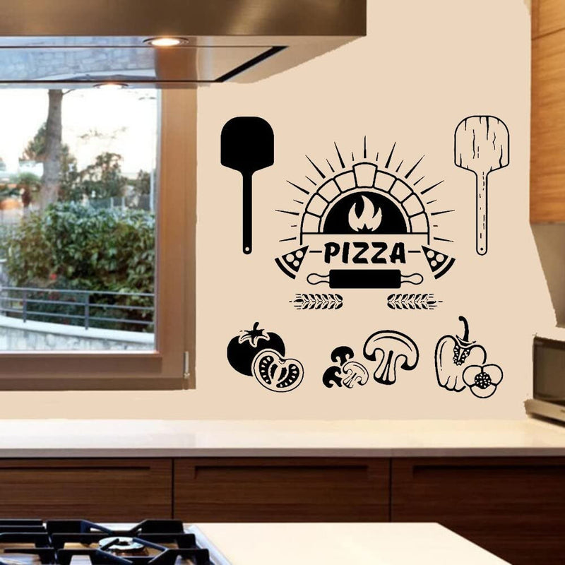 GADGETS WRAP Vinyl Decal Sticker Pizza Italian Restaurant Cooking Kitchen (Item Finish Size : 58cm x 57cm)