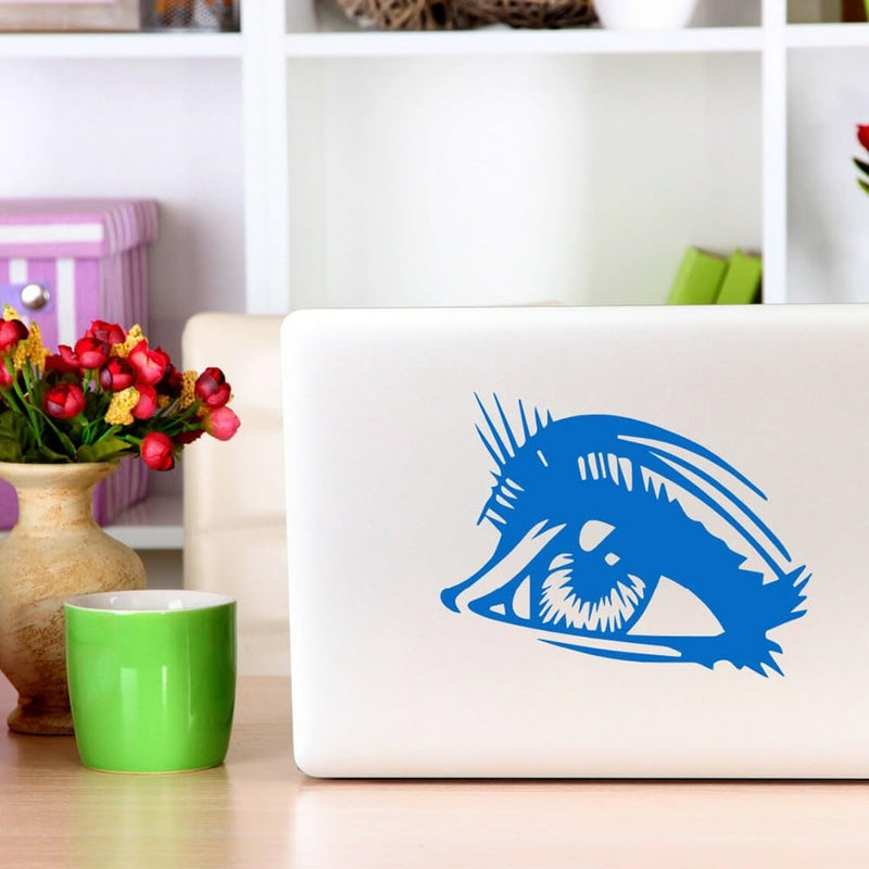 GADGETS WRAP Vinyl Comic Style Eye Sticker MacBook Decal Blue