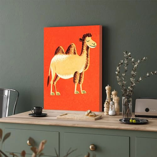 GADGETS WRAP Canvas Gallery Wrap Framed for Home Office Studio Living Room Decoration (11x17inch) - Camel