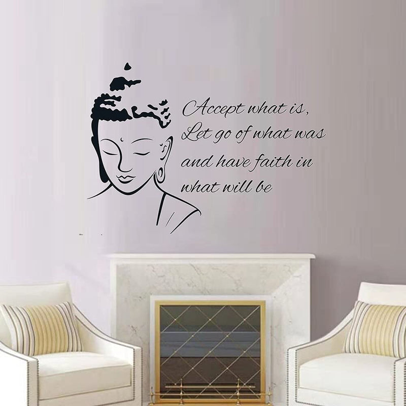 GADGETS WRAP Vinyl Decal Sticker Religious Culture Temple Quotes Buddha (Item Finish Size : 80cm x 56cm)