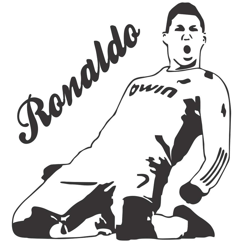 Wallzone Ronaldo CR 7 Large Vinyl Wallsticker(60 cm x 50 cm)