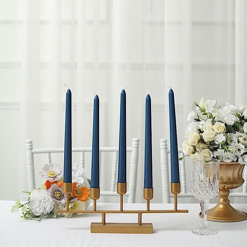 Weddings Parties and Gift 24 Navy Blue Premium 10" Taper Candles Unscented Dinner Party Wedding vngift9889