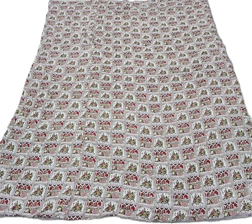 KEERRAZ Soft Printed Jaipuri Rajai for Winter Use |Blanket|Razai|Microfiber Rajai| Winter Blanket (Green Chokda, Single)