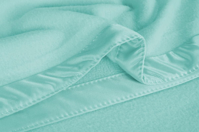 VAS COLLECTIONS True North Luxury Micro Fleece Blanket/AC Quilt/Dohar With Antipill Property For Double Bed (90 x 86 inches) |UltraSoft & Lightweight Antipilling Blanket With Satin Piping Border(Aqua)