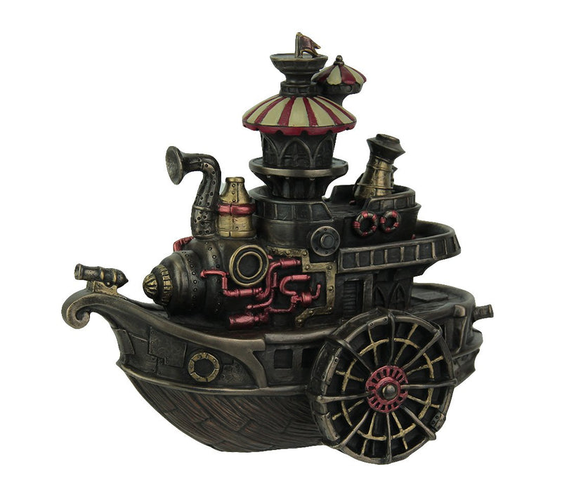 Veronese Design Hand Painted Steampunk Style Airship Gondola Statue