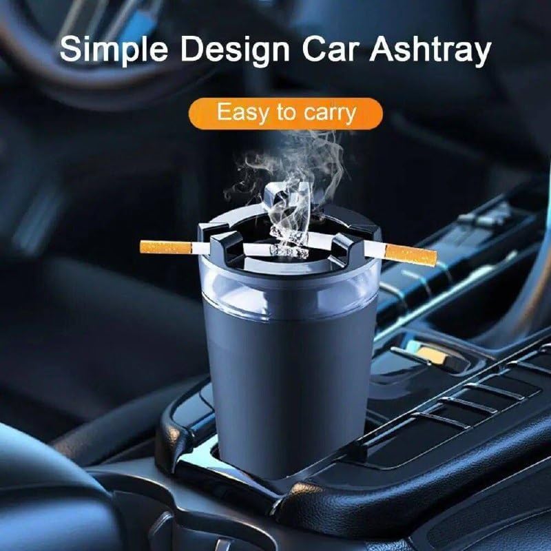 LOCANS Ashtray with Water Tank Outdoor Portable Smell Proof Smokeless Ash Tray for Car Indoor Courtyard Terrace Desktop Office Smoking Ash Tray Smokeless Ash tray, Car Ashtray With Lid