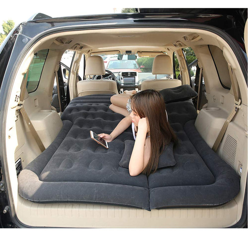 Car Bed Air Mattress Universal SUV Car Travel Slee g Pad Outdoor Cam g Mat(Grey) -Layfoo