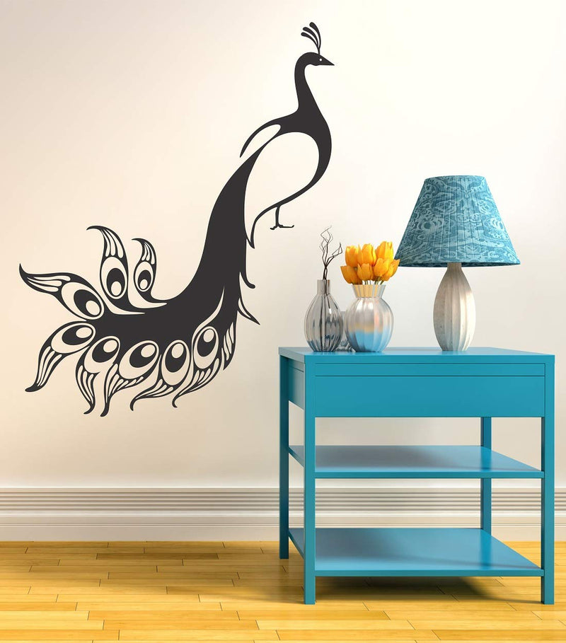 Tuffuk Peacock Large Vinyl Wallstickers for Home Decorations(70 cm x 60 cm)4TZ298