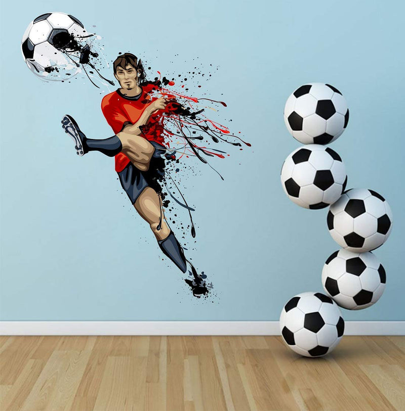 Tuffuk Foot Ball Large Vinyl Wallstickers for Home Decorations(70 cm x 60 cm)5TZ426