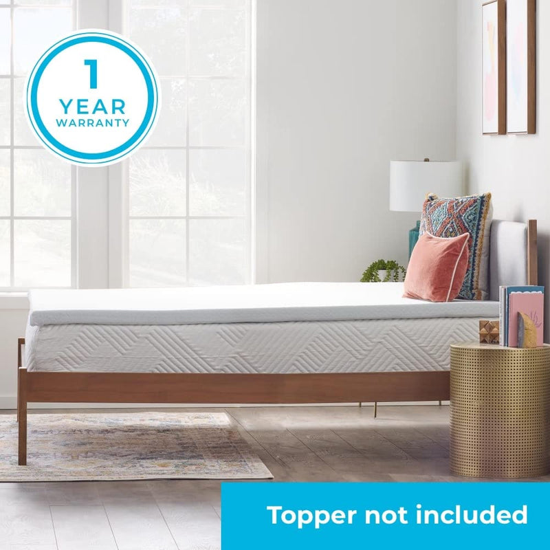 Linenspa 2 Inch Mattress Topper Cover Twin – Cover Only –Machine Washable – Breathable – Non Slip – Cover for Mattress Topper with Zipper – Topper Cover Only