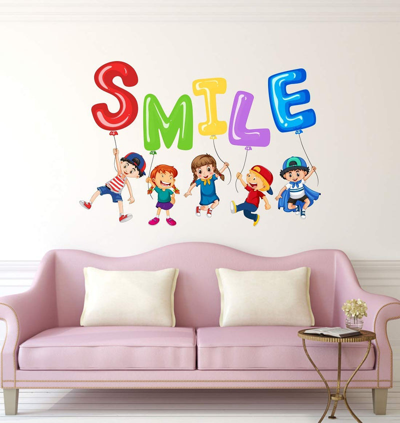 Tuffuk Smile Kids Large Vinyl Wallstickers for Home Decorations(80 cm x 50 cm)5TZ0142