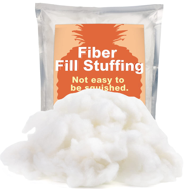 Polyester Fiber Fill, White High Resilience Fill Fiber, Pillow Filling Stuffing, High Resilience Fill Fiber for Stuffed Animal Crafts, Pillow Filling, Cushion Quilts Paddings(100g/3.5oz)