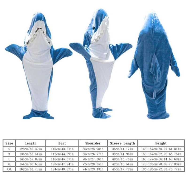 UJEAVETTE® Shark Blanket Parties Plush Funny Clothing Comfortable Cosplay Shark Costume S