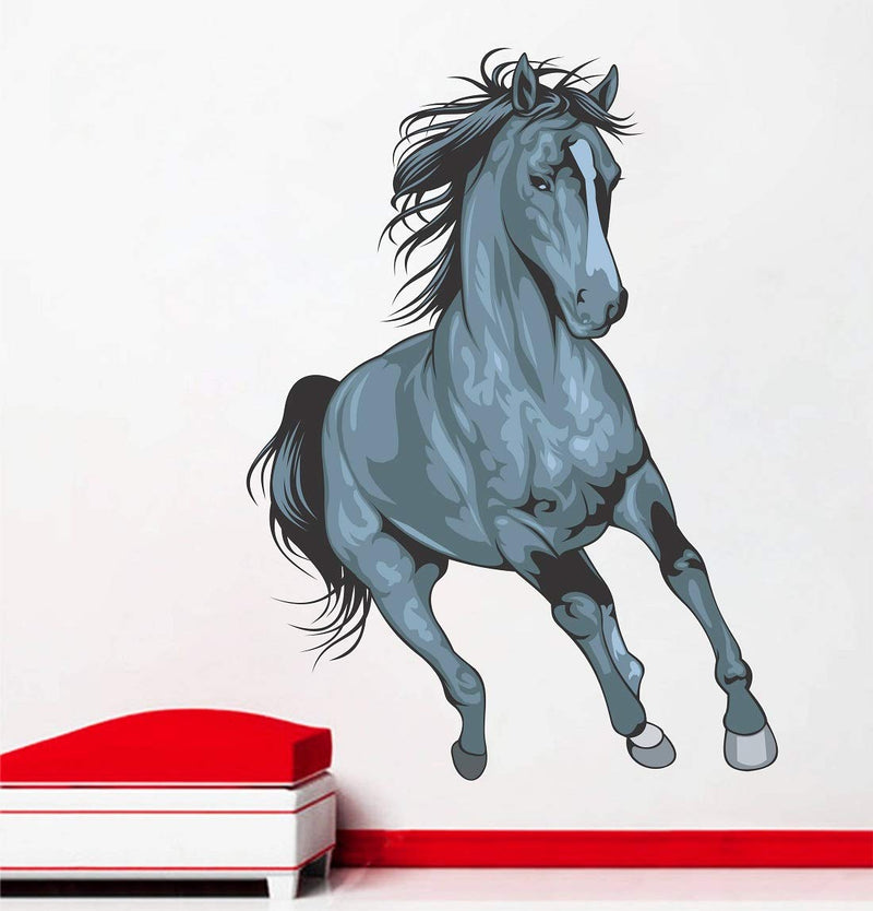 Tuffuk Running Horse Large Vinyl Wallstickers for Home Decorations(60 cm x 80 cm)5TZ212