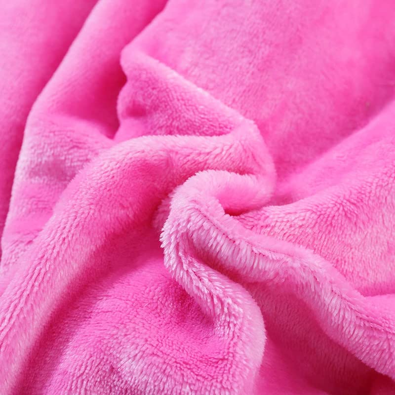 BSB HOME Polyester Micromink Winter Blanket Sherpa Super Soft Flannel Solid/Plain Dohar/Comforter/Rajaai, Pink, Size 220 x 228 Cms (Approx 7.4 x 7 ft) (Double)