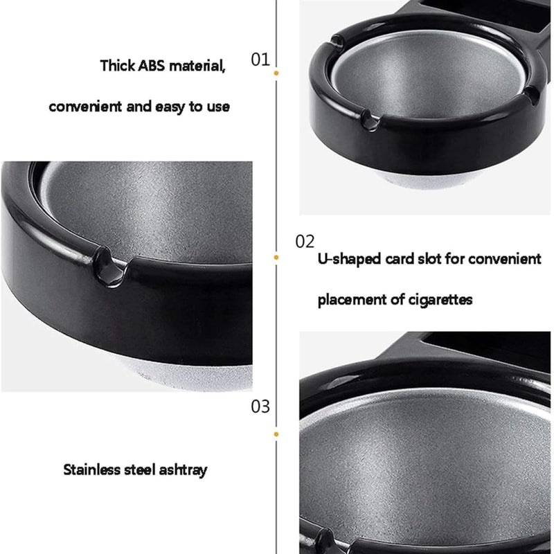 HomeAra Stainless Steel Wall-Mounted Ashtray and Cigarettes Storage Rack Versatile Organizer for Balconies, Tables, Bathroom, Toilet, and Office Practical Cigarettes Lighter Box (Pack of-1, Black)