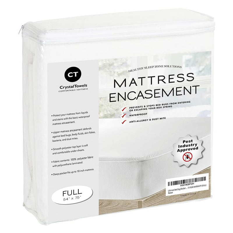 Ultimate Bed Bug Blocker Zippered Mattress Protector (Full) by Crystal