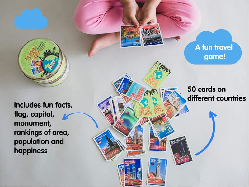 CocoMoco Kids Country Trump Cards