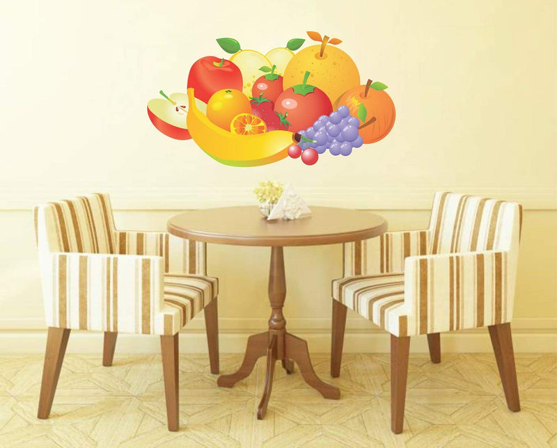 Tuffuk Fruits Large Vinyl Wallstickers for Home Decorations(60 cm x 30 cm)4TZ018