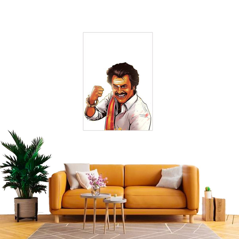 Rajinikanth Wall Sticker - Arunachalam Rajini Wall Poster - Superstar Wall Sticker - Rajini Wall Sticker - Thalaivar rajinikanth Wall Sticker - 300GSM - Glossy - starxdecals