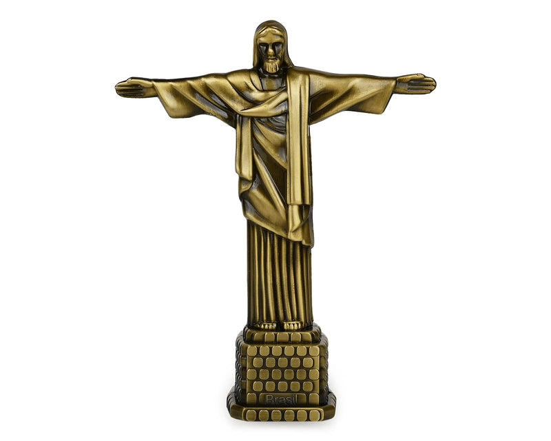 Ace Select DS.Distinctive Style Metallic Statue of Jesus Figurine 7 Inch Christian Statue Model Bronze Jesus Statue for Home Decoration