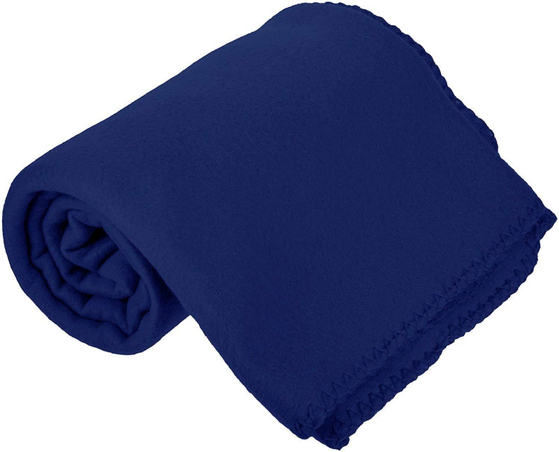 IVAZA New Soft Warm Fleece Blanket Throw Microfiber Plush Blanket for Single Bed Blue