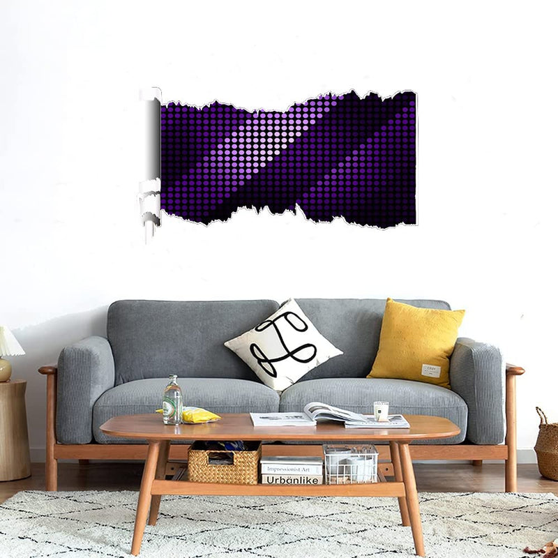 GADGETS WRAP Printed Wall Decal Sticker Scratched Paper Style Wall Decal (90cm x 50cm) - Purple and Blue DOTS