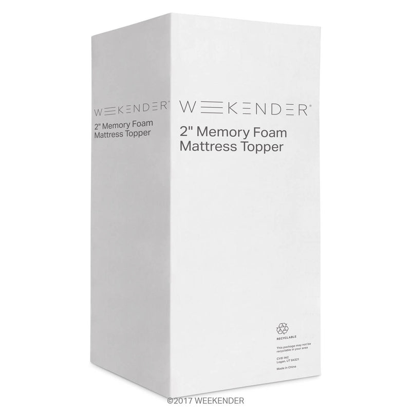 Twin : WEEKENDER 2 Inch Memory Foam Mattress Topper - Twin