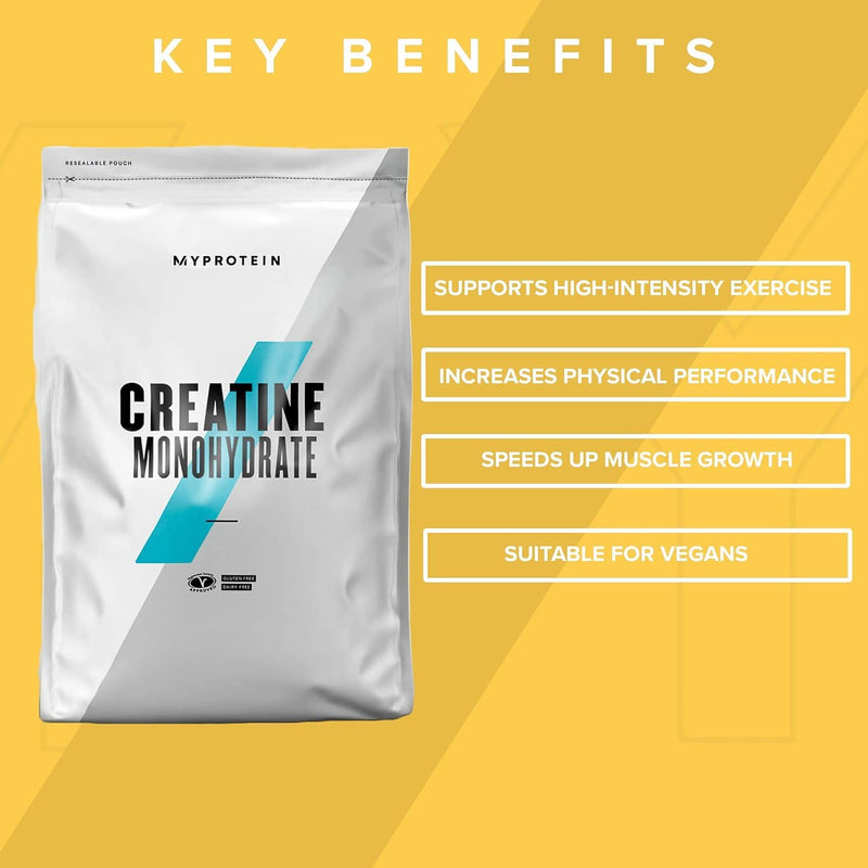 MyProtein Pure Creatine Monohydrate Powder (Unflavoured - 500 Gram, 166 Serves) 100% Creatine Monohydrate per serve Build Muscle - Increase Muscle Power, Boost Strength & Enhance Performance