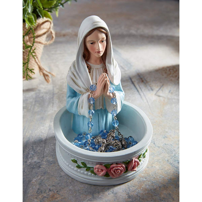 Autom Religious Madonna Rosary Holder Statue, 5 Inch