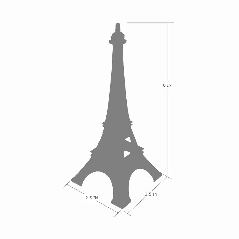 allgala 7" Eiffel Tower Statue Decor Alloy Metal, Black