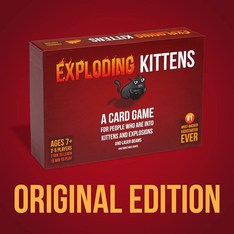 PLUSPOINT Exploding Kittens LLC A Card Game About Kitten and Explosions and Sometimes Goats (Exploding Kittens) (Red Kitten)